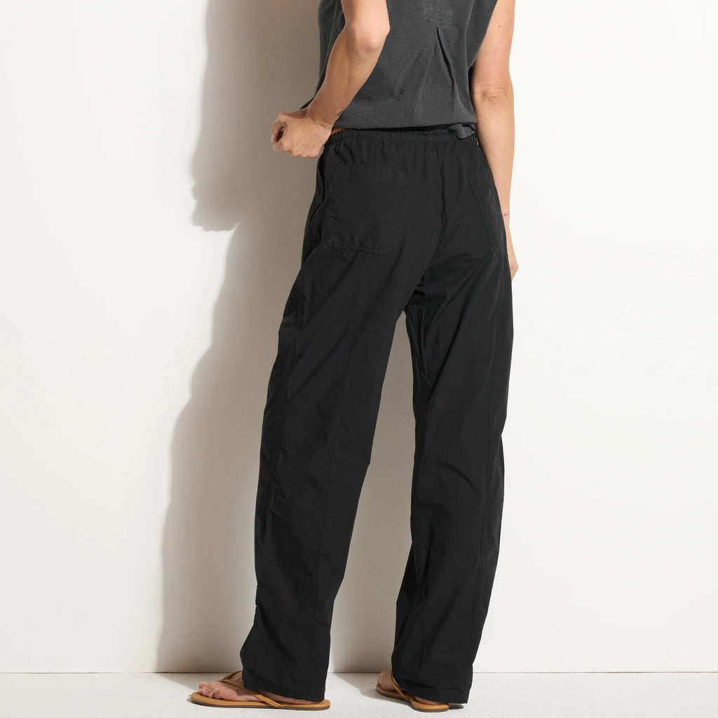 Mid-Rise Cotton Poplin Straight Leg Pant