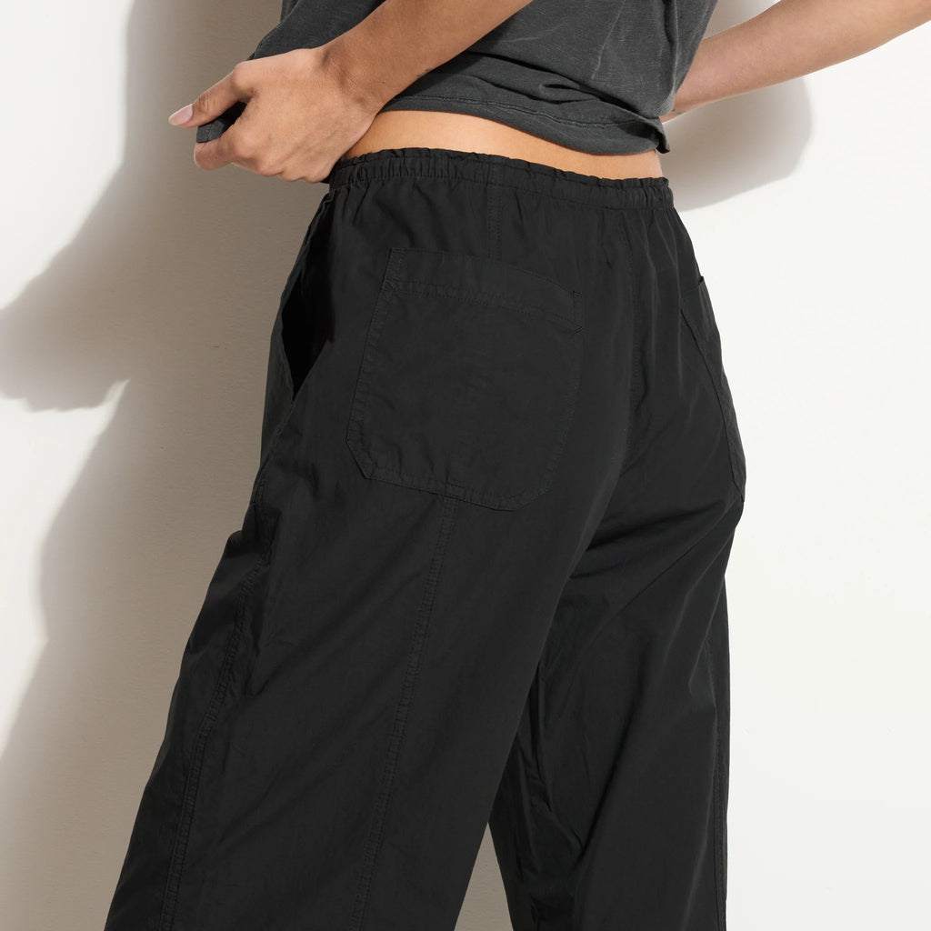 Mid-Rise Cotton Poplin Straight Leg Pant