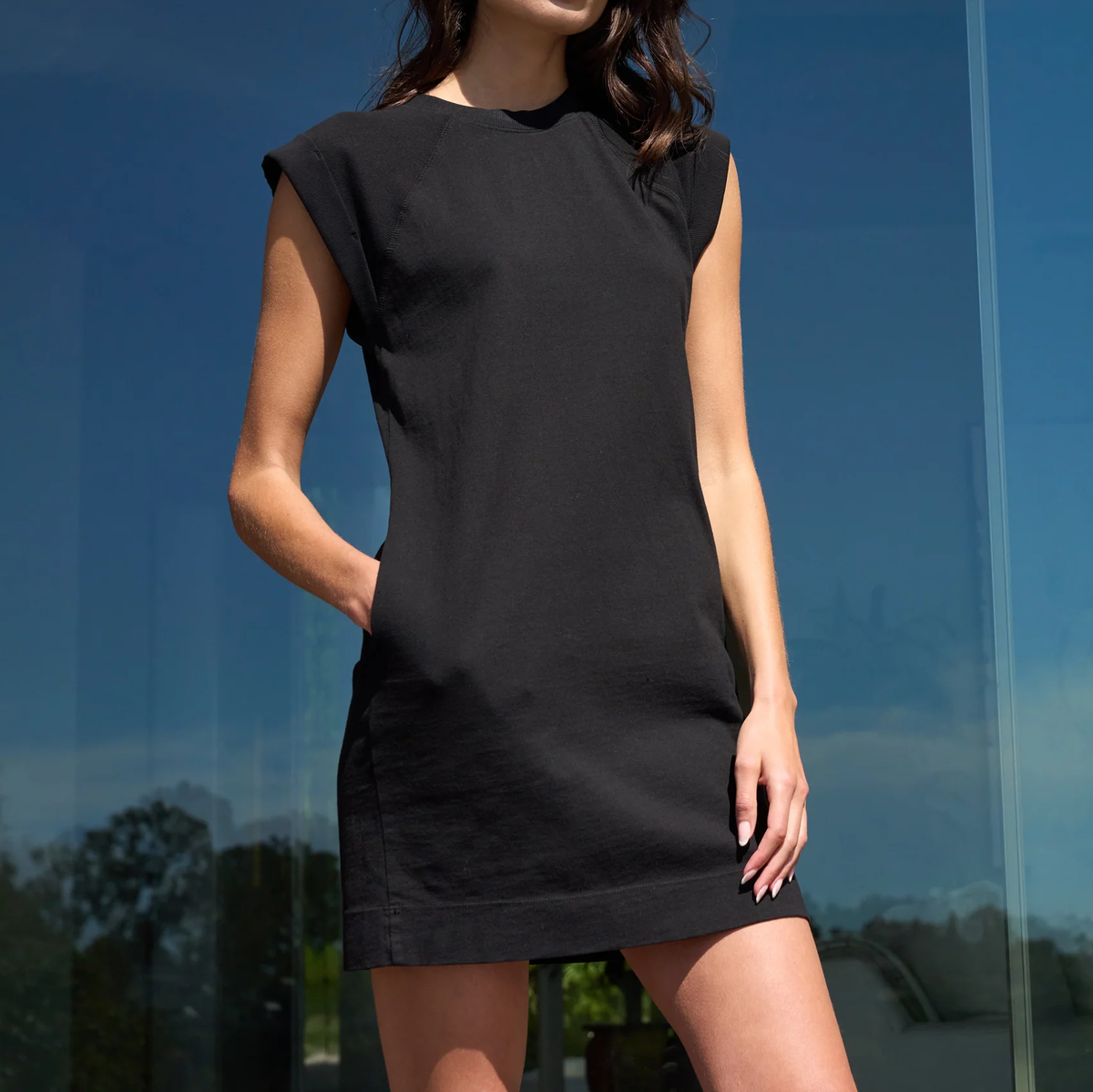 Cap Sleeve Raglan Heritage Cotton Mini Dress