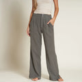 Relaxed Wide Leg Double Gauze Cotton Pant