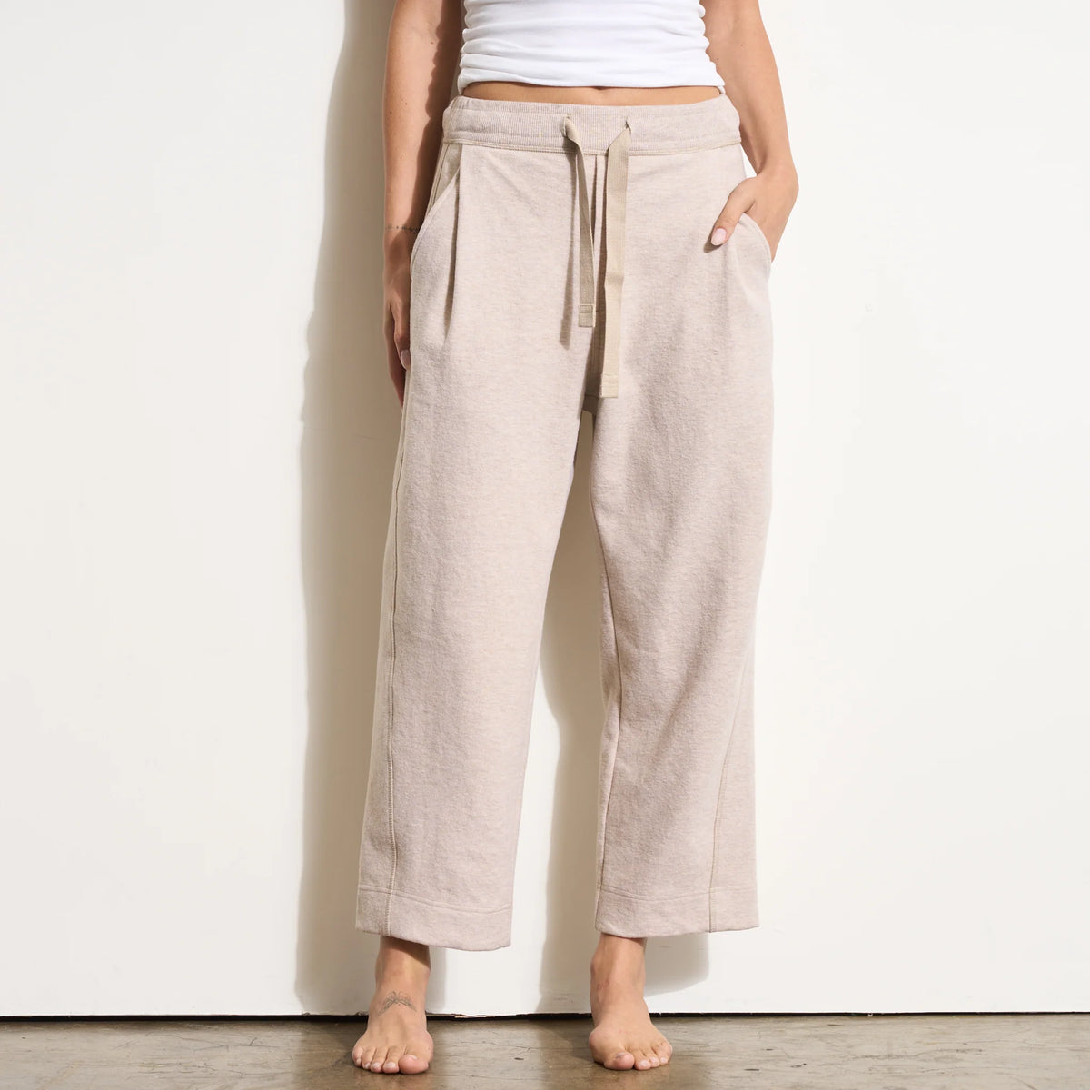 Carrot Leg High Waist Knit Casual Pant