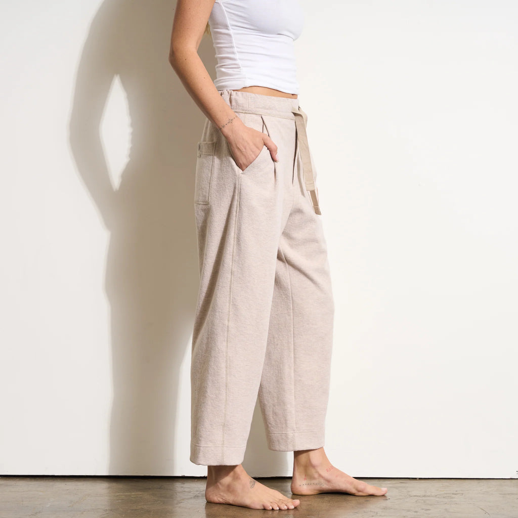 Carrot Leg High Waist Knit Casual Pant
